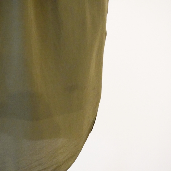 Madewell Silk Island Olive Green Skirt w/ Pockets - Picture 7 of 7